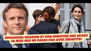 Emmanuel Macron et son ministre des sports la bise qui ne passe pas avec Brigitte [upl. by Simon]