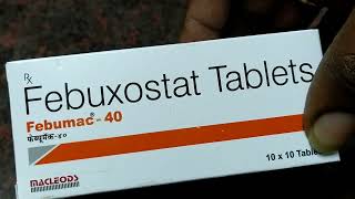 Febuxostat 40mg Tablet  Febumac 40  Indication Gout  uses  side effects  Dosage [upl. by Barnes]