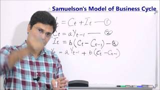 Samuelsons Model of Business Cycle in Hindi [upl. by Eidnar]