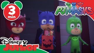 PJ Masks  Part 2  The Halloween Tricksters 🍭  Disney Kids [upl. by Brittney]