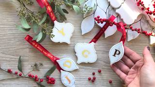 HOLIDAY DIY  Monogram Tile Ornament [upl. by Chun991]