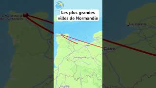 Les plus grandes villes de Normandie map europeanaviation europe mapping geography [upl. by Sherwynd]