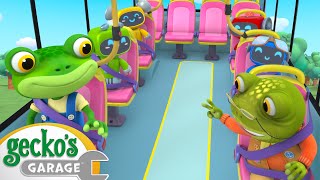 Gecko and Grandma Drive Bobby Bus  Geckos Garage  Trucks For Children  Cartoons For Kids [upl. by Adi]