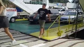 Unloading of ferry ILOVIK in Valbiska 1392015Jadrolinija [upl. by Arateehc]