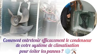 Comment entretenir efficacement le condenseur de votre climatiseur pour éviter les pannes  ❄️🛠️ [upl. by Inalak]