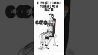 elevação frontal sentado com halter [upl. by Nahsaj]