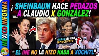 EN PLENO VIERNES SANTO SHEINBAUM LE DA PARA LLEVAR A CLAUDIO X INE NO LE HIZ0 NADA A LA B0TARGA [upl. by Cott]