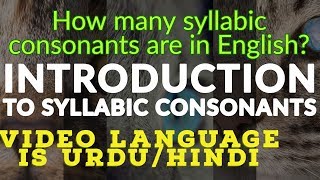 Introduction To English Syllabic Consonants  Number of Syllabic Consonants in English [upl. by Evannia245]