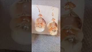 Diy simple amp easy 🐚seashell earrings trending shorts viralvideo [upl. by Syd]