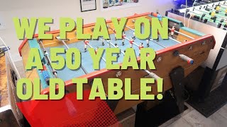 We play on a 50 YEAR Old FOOSBALL Table [upl. by Gilbert]