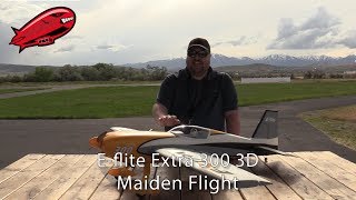 Eflite Extra 300 3D 13m Maiden Flight [upl. by Annaehs]