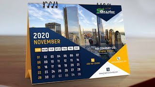 How to Design a Professional Calendar in adobe Photoshop [upl. by Normi]