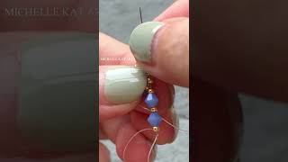 1 minute how to make beaded earrings making earrings with bicone 4mm full video is available [upl. by Eemaj]