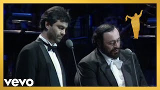 Luciano Pavarotti Andrea Bocelli  Notte e piscatore Official Live Performance Video [upl. by Rafter]