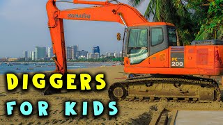 Fun With DIGGERS IN ACTION 🦺 Diggers At Work Diggers For Kids  Excavator TV [upl. by Dolores]