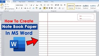 ms word me notebook page kaise banate hai  make Notebook sheet paper in ms word [upl. by Eimmit54]