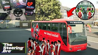 Fernbus Simulator  Football Team Bus  Smooth Bus Driving  Thrustmaster TX Steering Wheel Gameplay [upl. by Minier61]