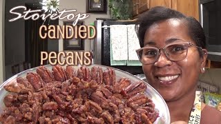 Stovetop Candied Pecans  I Need These For My Pound Cake  What Kinda Cake Ms Donna  Stay Tuned [upl. by Nicholas]