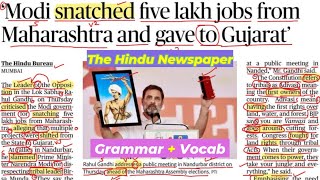 Improve English Reading  Grammar  Vocabulary  The Hindu Newspaper Reading [upl. by Savinirs]