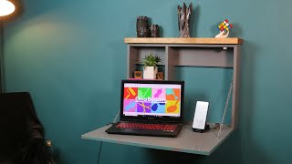 How To Make A DIY Fold Down Desk [upl. by Karame]