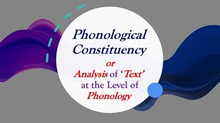 Phonological Constituency [upl. by Illom66]