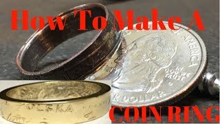 How To Make A Coin Ring  with Minimum Tools [upl. by Leroi]