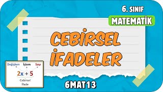 Cebirsel İfadeler 📘 tonguçCUP 3Sezon  6MAT13 2024 [upl. by Elleret271]