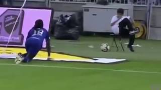 Bafetimbi Gomis scared a ballboy after his celebration [upl. by Heins]