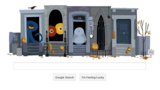 Happy Halloween Google Logo 2012 Doodle [upl. by Anailuy]