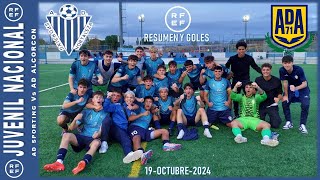 RESUMEN Y GOLES AD Sporting Vs AD Alcorcón  JUVENIL NACIONAL 202425 Alvaro Ruiz Hernández [upl. by Aztinaj]