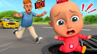 Dont Play On The Manhole Cover  Play Safety Song  Kids Songs amp Nursery Rhymes  RaydenCoco [upl. by Notsua]