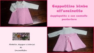 Cappottino per bimba alluncinetto tutorial parte 13 [upl. by Oicnecserc636]