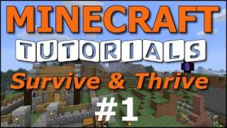 Minecraft Tutorials  E01 How to Survive your First Night UPDATED [upl. by Akinohs]