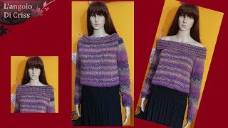 Maglione donna quotDouble effect 20quot  Tutorial passo a passo [upl. by Voltmer563]