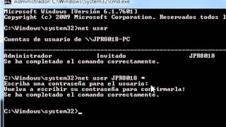 Quitar contraseña de admin con CMD [upl. by Herwig]