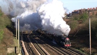 44871 amp 45699 roar the Tin Bath away from Preston 14216 [upl. by Davy]