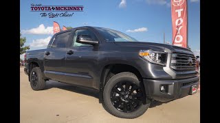 2021 TOYOTA Tundra Limited 4WD Nightshade Edition in Magnetic Gray walk around video whats new [upl. by Nnyleitak]