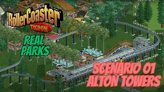 Lets Play Roller Coaster Tycoon Real Parks Alton Towers [upl. by Lecroy]