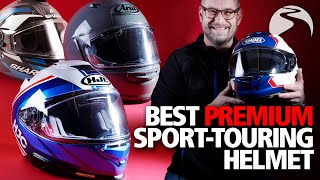 Best sporttouring helmet Arai Quantic vs Shoei GTAir 3 vs HJC RPHA 71 vs Shark Spartan GT [upl. by Luby276]