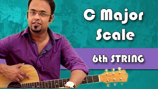 How To Play  C Major Scale 6th String  Guitar Lesson For Beginners [upl. by Ettenel]