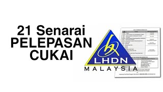 Senarai pelepasan cukai untuk isi eFiling LHDN [upl. by Lauryn]