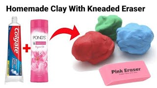 How to make Kneaded Eraser at homeDIY EraserMoldable Clay Eraserhomemade eraserMoldable Eraser [upl. by Aneladdam]