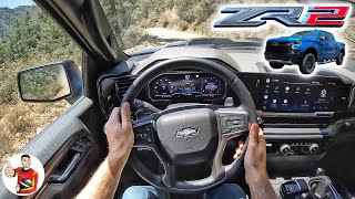 The 2022 Chevy Silverado ZR2 is No Raptor  Maybe for the Better POV Drive Review [upl. by Birdt19]