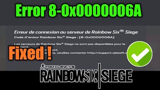 Fixed rainbow six siege connection error  Error Code 80x0000006A  port 2 [upl. by Atsillac403]