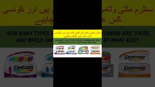 centrum multivitamin and its typespharmacist centrum womanfitness energy pakistan firstvideo [upl. by Retluoc]