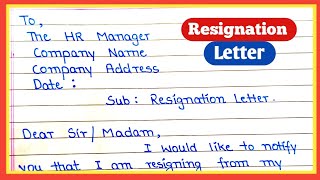 How To Write ✍️ Resignation Letter  Sample Of Resignation Letter  Format Of Resignation Letter [upl. by Getraer]