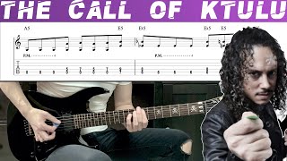 METALLICA  THE CALL OF KTULU Guitar cover with TAB  Lesson [upl. by Gerita]