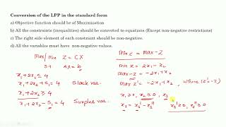 Standard Form of LPP [upl. by Giorgio527]