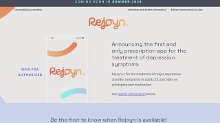 FDA approves first prescriptiononly digital treatment for depression [upl. by Neysa]