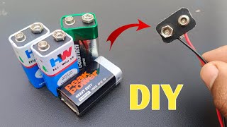 DIY 9v battery connector at home  9v battery hacks [upl. by Nitsej]